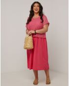 Robe en Coton & Lin Zoe rose