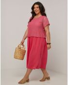 Robe en Coton & Lin Zoe rose