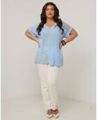Top en Coton & Lin Vanda ciel