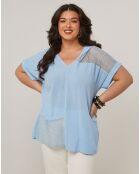 Top en Coton & Lin Vanda ciel