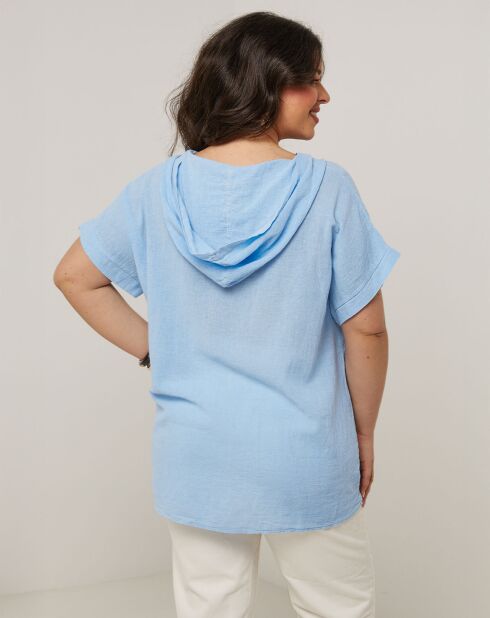 Top en Coton & Lin Vanda ciel