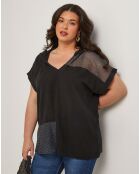 Top en Coton & Lin Vanda noir