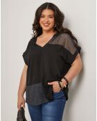 Top en Coton & Lin Vanda noir