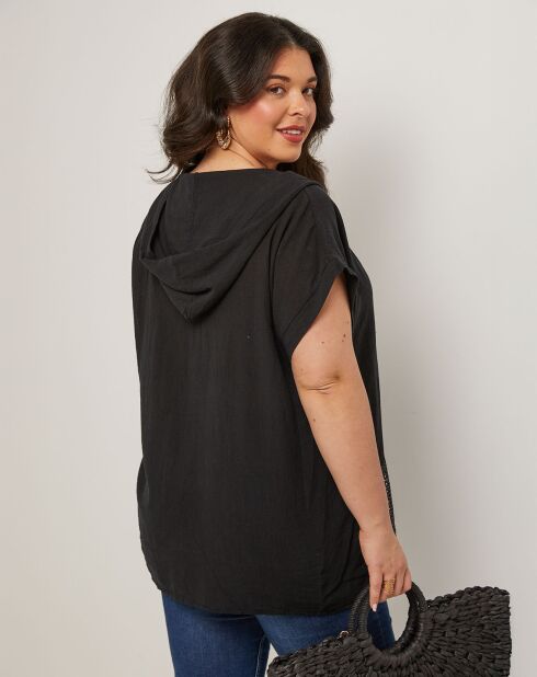 Top en Coton & Lin Vanda noir
