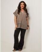 Top en Coton & Lin Vanda taupe