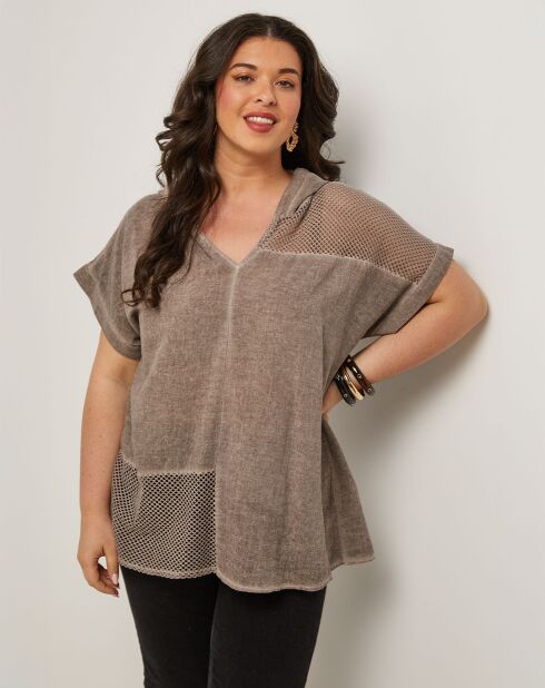 Top en Coton & Lin Vanda taupe