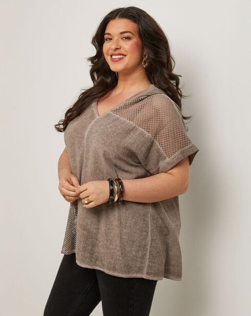 Top en Coton & Lin Vanda taupe