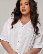 Robe 100% Lin Ariane blanche