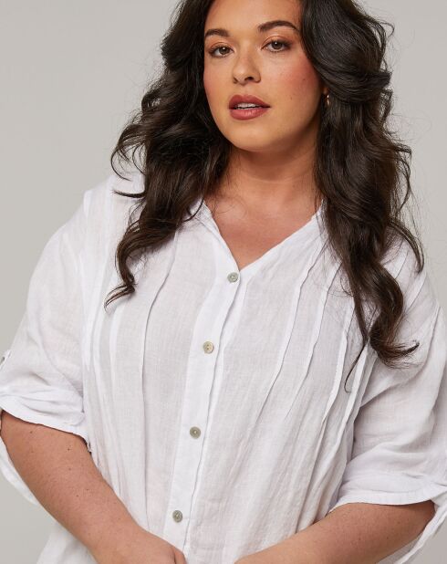 Robe 100% Lin Ariane blanche