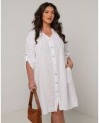 Robe 100% Lin Ariane blanche