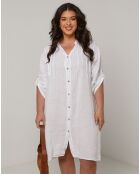 Robe 100% Lin Ariane blanche