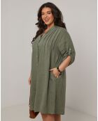 Robe 100% Lin Ariane kaki