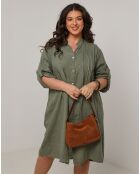 Robe 100% Lin Ariane kaki