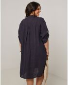Robe 100% Lin Ariane marine