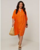 Robe 100% Lin Ariane orange