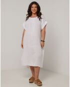 Robe 100% Lin Ranya blanche