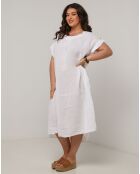 Robe 100% Lin Ranya blanche