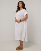 Robe 100% Lin Ranya blanche