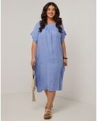 Robe 100% Lin Ranya indigo