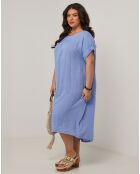 Robe 100% Lin Ranya indigo