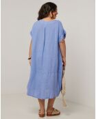 Robe 100% Lin Ranya indigo