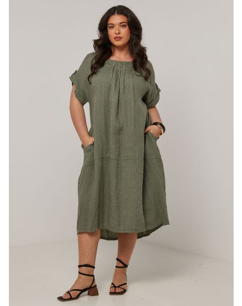 Robe 100% Lin Ranya kaki