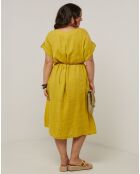 Robe 100% Lin Ranya safran