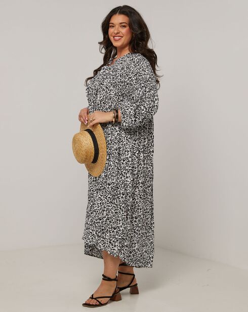 Schwarzes Rosenkleid