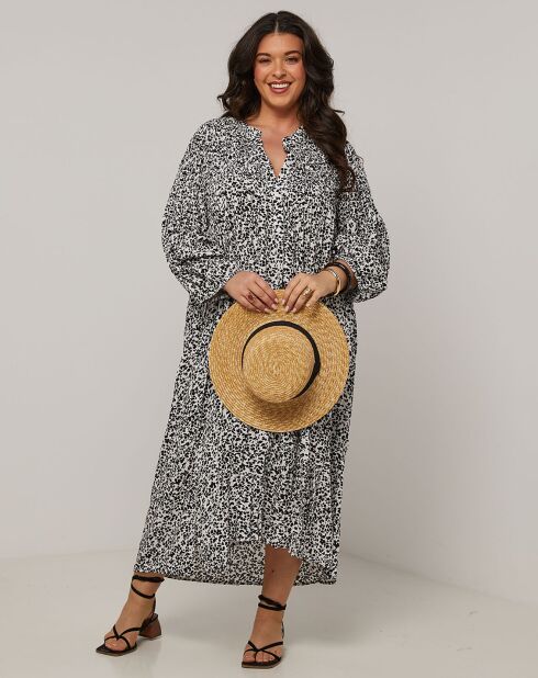 Schwarzes Rosenkleid