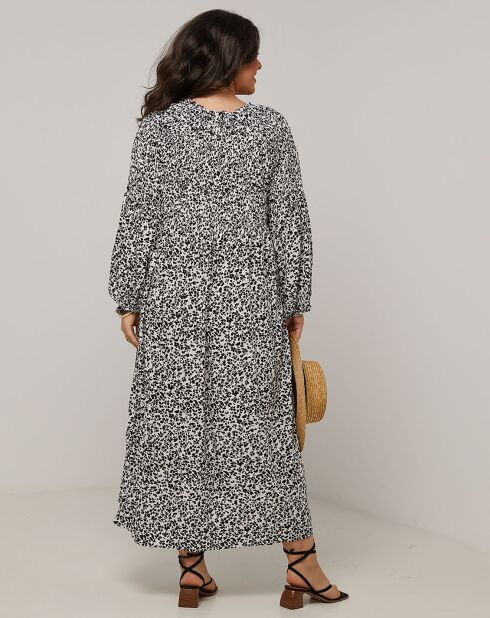 Schwarzes Rosenkleid