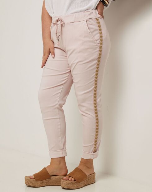 Pantalon Athéna vieux rose