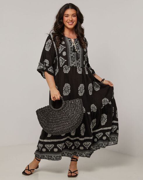 Robe en Coton & Lin Hera noire