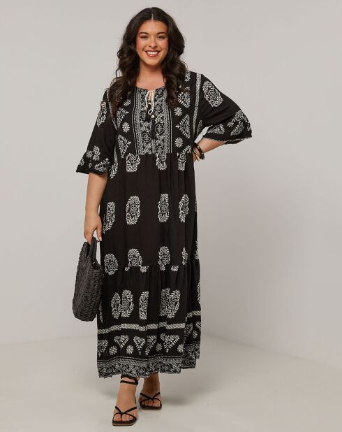 Robe en Coton & Lin Hera noire