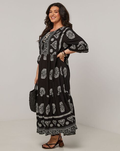 Robe en Coton & Lin Hera noire