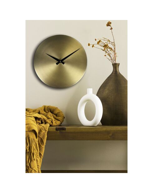 Horloge décorative doré/noir - 37x35 cm