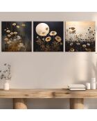 Tableau décoratif doré/noir - 30x30 cm