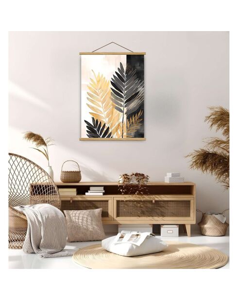 Tableau décoratif doré/noir/argenté - 50x70 cm