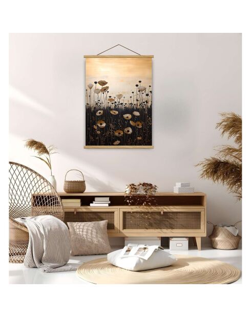 Tableau décoratif doré/noir/argenté - 50x70 cm