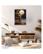 Tableau décoratif doré/noir/argenté - 50x70 cm