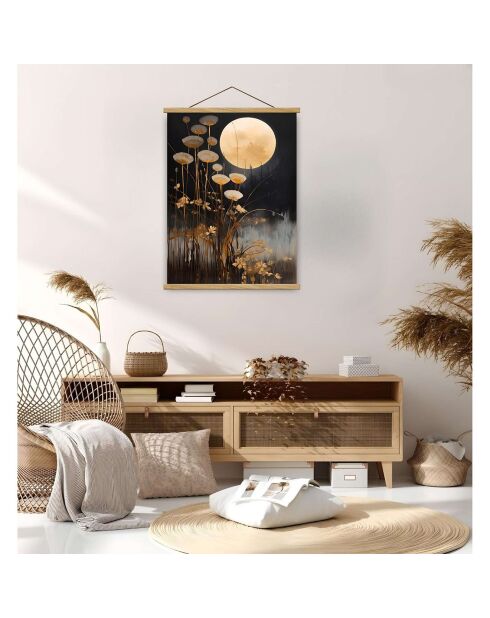 Tableau décoratif doré/noir/argenté - 50x70 cm
