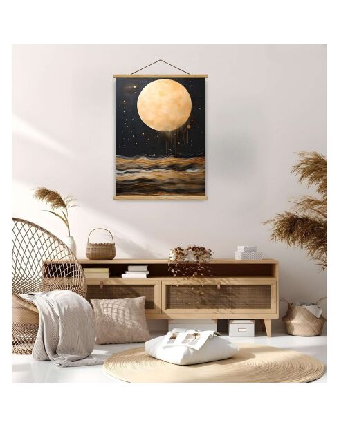Tableau décoratif doré/noir/argenté - 50x70 cm