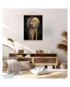 Tableau décoratif doré/noir/argenté - 50x70 cm