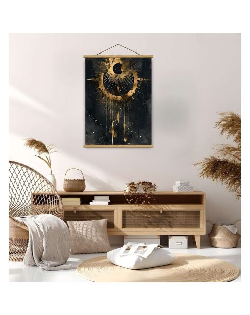 Tableau décoratif doré/noir/argenté - 50x70 cm