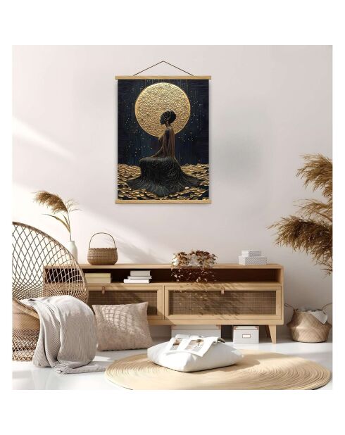 Tableau décoratif doré/noir/argenté - 50x70 cm
