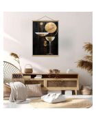 Tableau décoratif doré/noir/argenté - 50x70 cm