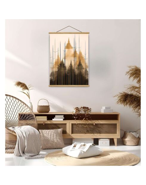 Tableau décoratif doré/noir/argenté - 50x70 cm