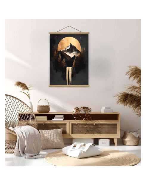 Tableau décoratif doré/noir/argenté - 50x70 cm