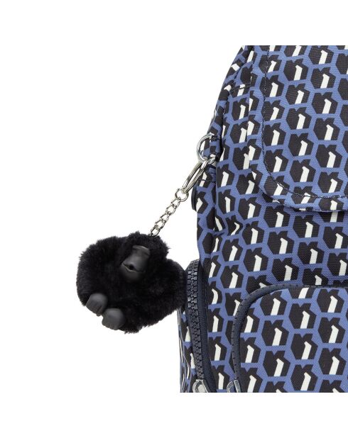 Sac à dos City Zip Mini bleu - 33.5x27x19 cm