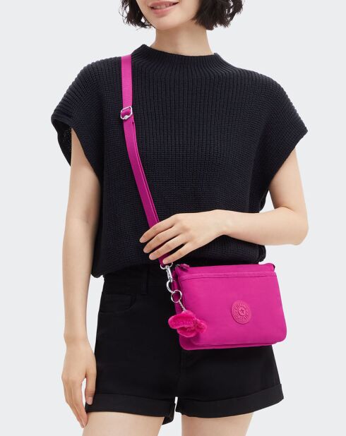 Sac bandoulière Riri rose - 16x24x6.5 cm