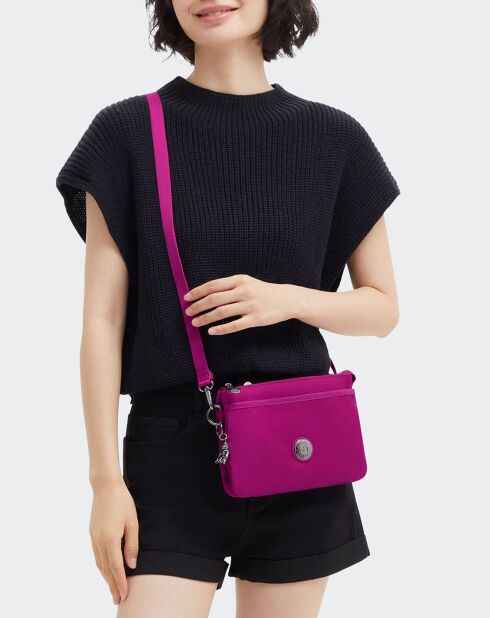 Sac bandoulière Riri rose - 16x24x6.5 cm